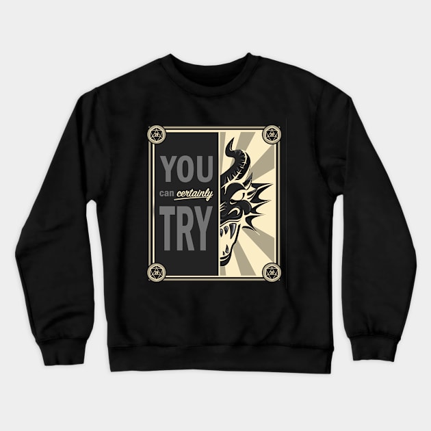 Time to Kill the Dragons - Black Variant Crewneck Sweatshirt by LastLadyJane